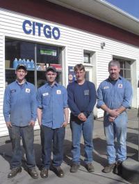Randy’s CITGO is ready for the warmer weather, Is your car or truck ready? Pictured (L to R) Zach, Ryan, Rob and Randy can handle all of your automotive needs for a summer of safe, reliable driving.