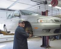 John Chicoine checks the brakes on a vehicle brought in for service at County Tire, Steve Dupoise and his staff of factory trained technicians like John will make sure that your vehicle is ready to roll before you leave their business. County Tire has a long standing reputation for customer satisfaction. They have earned the name “The under the car specialists.”