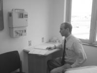 Dr. James Splain in his new office.