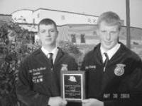 Vergennes Tractor Trouble Shooting Team:  Left to right: Travis Van De Weert and Ethan Verburg