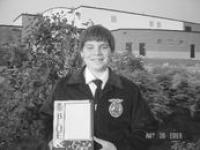 Justin Lalumiere: Winner of the FFA Creed Speaking Contest.