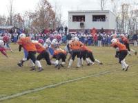 #14 J.J. Mackey seen here directing Tigers in D-1 Playoff was 4 for 4 in extra points in the North South Senior Bowl on Saturday 11-18-06. Robbie Harrison and Nick Desjadon had a big day as well. The North won 28-20 at Middlebury College.