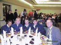 National FFA Convention
(L to R): Atreau Jewell, Kayla Bradley, and James Sweeney Forestry Team from Vermont finishing Bronze, Tyler Steady Mt. Abraham delegate with Team Coach Bill Scott at the Awards Banquet in Indianapolis at the National FFA Convention and Career Development Events.