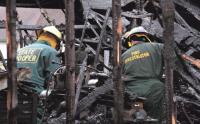 Fire investigators look for clues as to what caused an intense fire that destroyed Vermont Field Sports in Middlebury on April 26th. Over 60 firefighters resonded to the blaze. The building was a total loss.