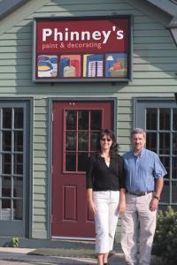 Janice & Eric Denu in front of their recently purchased Phinney's location.