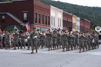 Cheered on by parade watchers, the 40th U.S. Army Band.