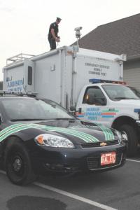 As part of “Addison County Partners in Public Safety” Middlebury P.D. setup their Mobile Command Post at the Vermont State Police barracks in New Haven on Saturday, August 25th, 2007. The special day was established to help Vermont State Troopers celebrate their 60th Anniversary.