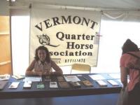    Shannon Warden was on hand at Bourdeau Bros. Equine Round Up to talk about the Vermont Quarter Horse Association.  Shannon is the organization’s president.