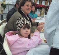 Rose Gale and granddaughter Avery, 3, enjoy breakfast at Agway’s Annual Pancake Breakfast held Saturday Dec. 1