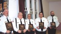 L to R: Dusty Huestis, 20 years of service, Bub Crosby, 15 years of service, Joe Degray, 50 years of service, Chuck Welch, 15 years of service, Dean Degray, 25 years of service.