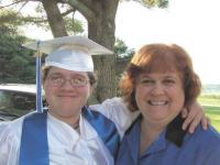 Cookie Step poses proudly with her daughter Rachel, a VUHS graduate.