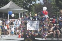 Scouts from the Bristol area enjoy the 2008 Bristol 4th of July parade under perfect weather conditions.  The parade was enjoyed by what some are calling record crowds.