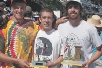 The “Mountain Green Team” of Adam Hannah, Sam Bissell and Alex Huizenga made it a 2-Peat at the annual Bristol 4th of July…Great Bristol 4th of July Out-House Race this year. The team was fast and in shape. They are now on a two year winning streak at the annual event.