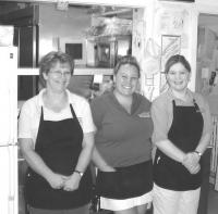 Pictured above Waitstaff Debbie, Courtney and Mary