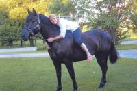 CJ Giard and her horse Diesel prepare for an afternoon of fun.