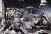 Firefighters from six neighboring communities battled an intense blaze at Nop Brothers and Sons cattle barn just off Route 7 South of their main farm complex. The traffic on Route 7 near the fire scene was reduced to one lane while firefighters battled the blaze on  Tuesday, August 19th 2008 at around 2:35p.m.    