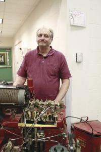 Instrutor/Teacher Phil Teer in the Diesel Power Technology Shop/Classroom