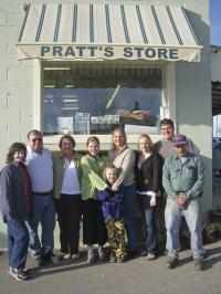 Pratt’s Store : L-R Diane Gurvitz, Darwin Pratt, Sue Pratt, Hillary Stone, Devyn
Pratt (in front), Stacey Stone, Ashley Rouse, Corey Pratt and Bruce Stocker