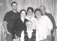 Surrounded by her family, Grace Devino celebrates her life in Vergennes and the
community around her.
Front: Grace Devino, Second row: Granddaughter Jackie and daughter Julie, Third row: Grandson John, Anne and son Jay.