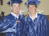 VUHS Senior Kelly Barrows and Chase Gallison celebrate with their diplomas
at graduation ceremonies on Friday June 12th 2009.