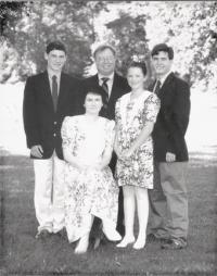 The Spaulding Family: Joe, Cathy, Jeremy, Jeffrey and Jennifer at her in-laws 50th anniversary.