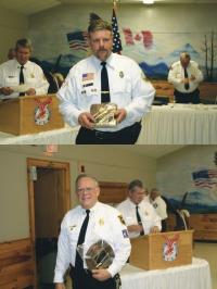 Top to Bottom: Jon Boise of the New Haven Fire Department is the 2009 ACFA Line Officer of the Year.  Jon is a 15 year veteran and was instrumental in developing New Haven’s heavy rescue operation.
   Chief Richard “Rick”Cole was awarded a Life Member designation in the ACFA during their recent annual meeting in Ferrisburgh. Chief Cole was recognized for his leadership and his outstanding service to his community and the fire service. Chief Cole joined the Middlebury Fire Department in 1975.