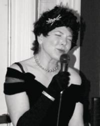 Helen Zamojski, stage name, Portia, belts out a torch song at Living Well’s Bee a Honey Fun-Raisin’ Dinner at Mary’s Restaurant in Bristol, last November.
