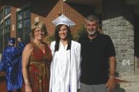 VUHS Grad Rikki and her parents Maggie & Rick Cloutier. Rikki is also a National Technical Honor Society member. Congratulations Rikki.