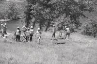 Can you dig it? Archeologists at Chimney Point.