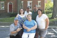 F. Ann Sullivan, her family and Vergennes Mayor Mike Daniels, officially declaring August 28th as F. Ann Sullivan Day.