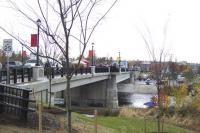 The new bridge, as seen from the Cross Street side.
