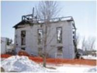 Grange hall after the fire in 2005