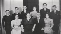 Coming from Canada to start a new life and a family, Bertha's mother and father, seen here with Bertha and her seven siblings, settled in Monkton to farm.
Front row: (l-r) Sister-Dorothy, Mom- Mary Perron, Dad- Wilbert Perron and a young Bertha.
Back Row (L-r) Brothers, Phillio, Adreon, Eddie, Sister- MaryJane, and brothers Roland and Victor.