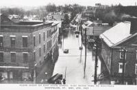 Flood scene on East Street in Montpelier, Vermont. November 4, 1927.