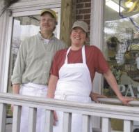 Ben and Sarah Wood at Otter Creek Bakery.