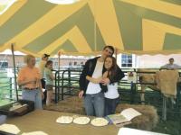 VUHS FFA members Arie Smits and Anna Jo Smith pause to smile for the camera during a busy event day.