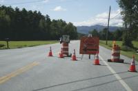 All over Vermont people have been affected by Tropical Storm Irene. This detour routes traffic around the center of Brandon from 7 South near Leicester.  As of August 31st, traffic was being rerouted around the village because of bridge damage in town.