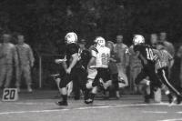 Marshall Hasings Scores the first TD as the National Guard Watches