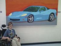 This 2009 Corvette represents Kyle's dream car and a huge foray into painting and art for the talented teen.