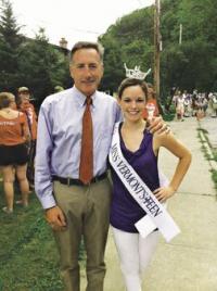 Caroline with Governor Shumlin at the Independence Day parade in Montpelier