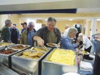 Orwell school cafeteria:  Community breakfast hosted by Independence Lodge #10.