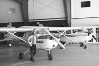 While learning to fly the Cessna 152, Erin was one of 18 students in the fledgling year of the VT Tech and Flight Academy Aviation Bachelors of Science Program. Her typical day includes flight training, ground instruction, flying time, meteorology and a full course load at the VTC Williston Campus. Erin is the youngest member of the program and the only high school senior. She is dually enrolled in high school and college.