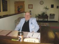 Volunteer Bob Bingham will help  you at the front lobby of Porter Medical Center