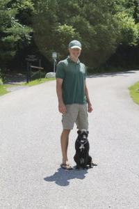 Ranger John Frigault and his trusty pup Philo are welcoming loads of visitors to hike, relax, and enjoy Vermont’s oldest and first state park!