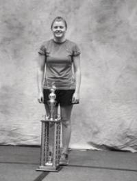Brianna McCormick with her 2012 Junior Girls World Championship trophy.