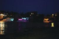 Vergennes Falls lighted at night