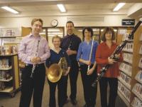 Dan Frostman, oboe; Susan O'Daniel, french horn; Andy Miskavage, clarinet; Lois Price, flute; Julie Wolfe, bassoon