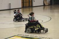 Made up of members of all age and walks of life, the Vermont Chargers play a rough and passionate game of power soccer that brought the crowd to its feet.