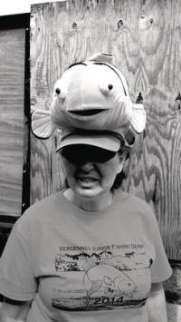 Christy Goyette found a way to support the derby. Her hat is in honor of all the ones that don't get away!