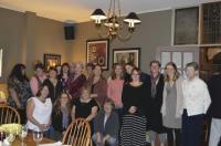 Linda surrounded by her colleagues from Porter medical during her retirement party at the Waybury Inn.